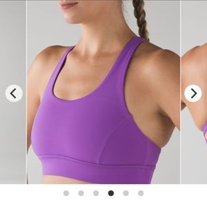 Lululemon Circuit Breaker bra Moonlit Magenta sz 4
